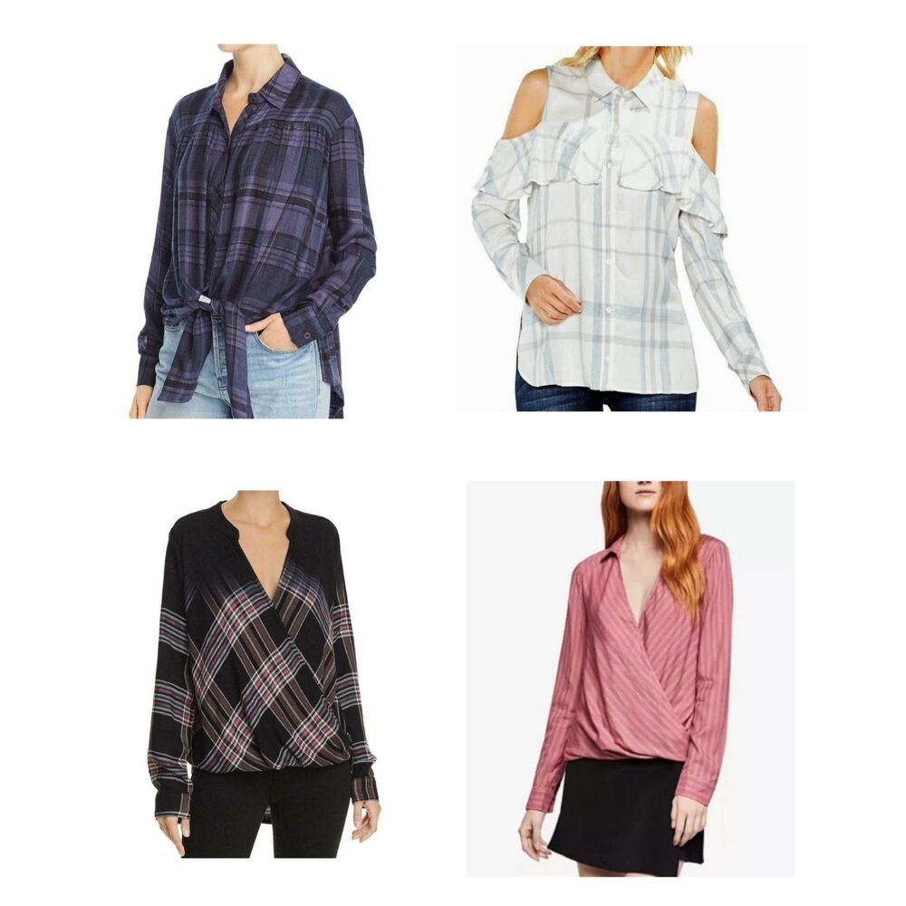 NWT Long Sleeve Top Lot: Vintage Havana, Vince Camuto, Splendid & BCBG - Small